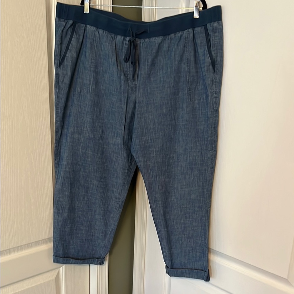 Talbots Chambray Trousers Size 24W